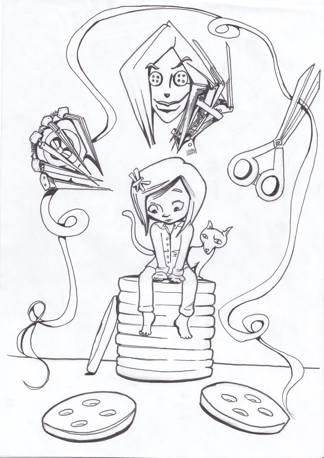 Featured image of post Coraline Coloring Page