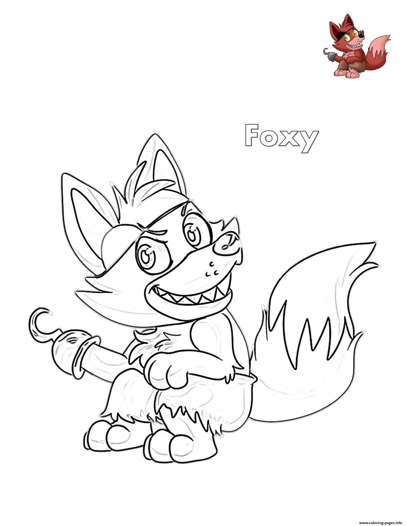 Featured image of post Cute Fnaf Coloring Pages Foxy