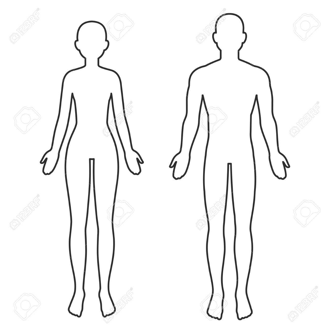 Featured image of post Male And Female Body Line Drawing